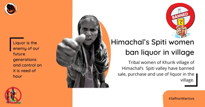 Himachal’s Spiti women ban liquor in village