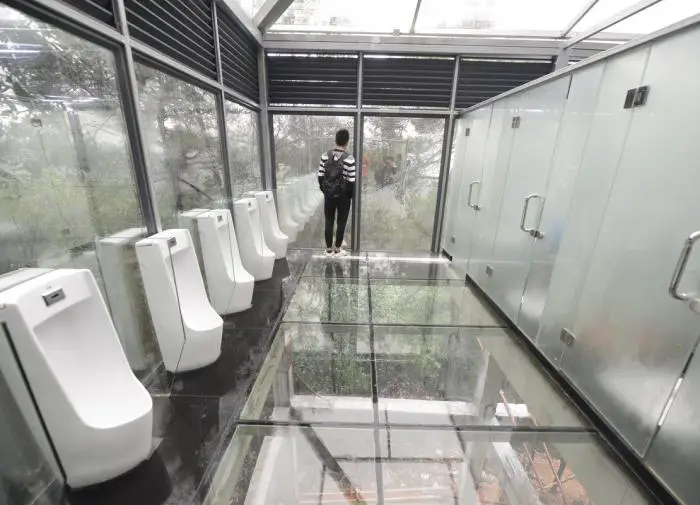 transparents public toilets