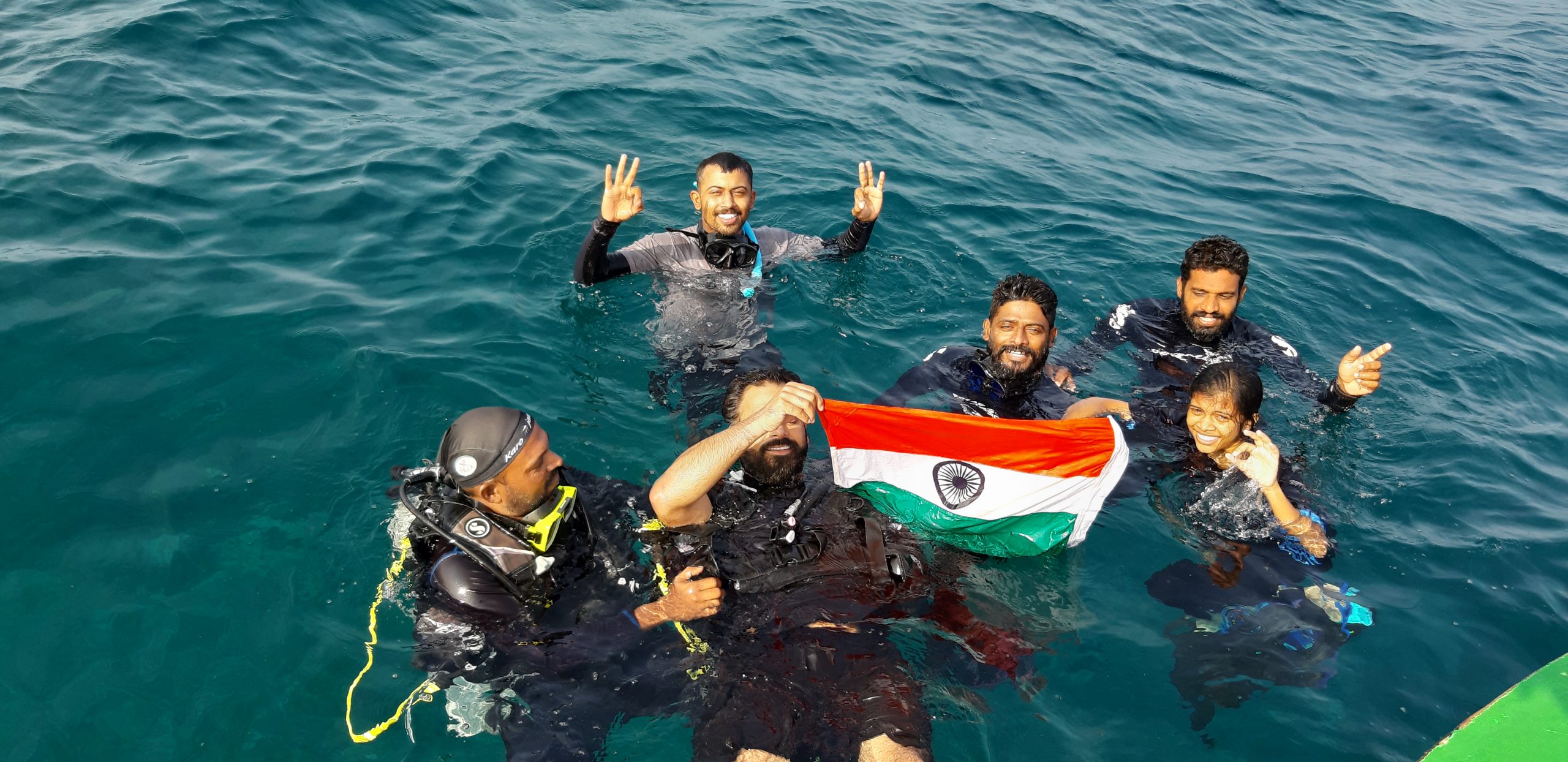 A Photo after doing scooba diving with team 