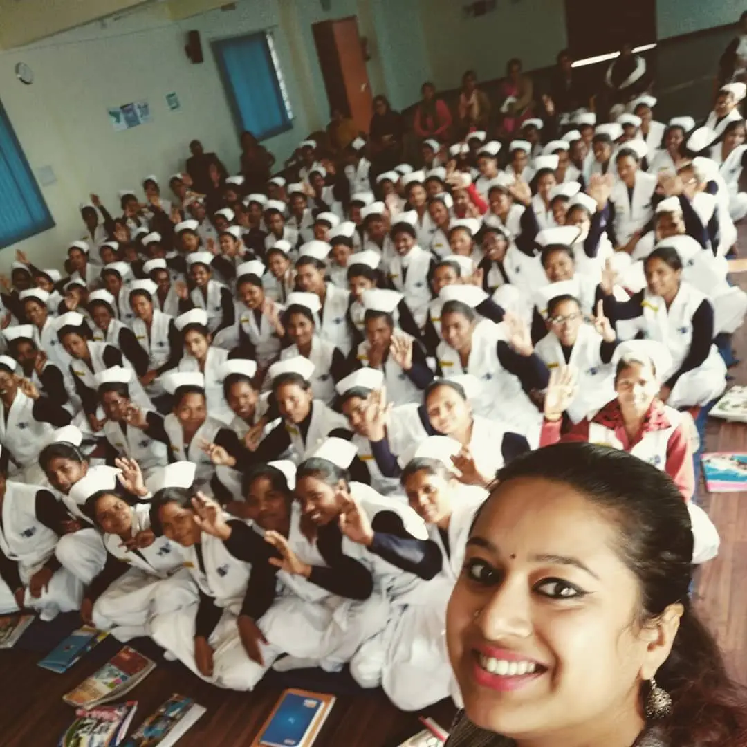 A session on women health in a school 
