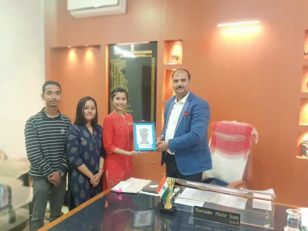 Mrigashree along Manvendra Pratap Singh, IAS ( Deputy Commissioner of Tezpur ) 